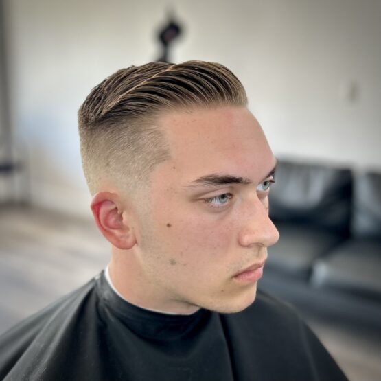 Mens Fade Haircut in Brick