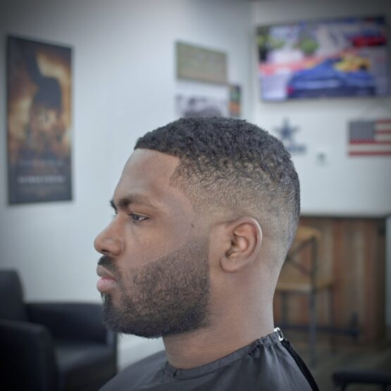 Mens Fade Haircut in Brick